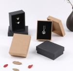 Brown & Black Corrugated Paper Box Jewelry Packing For Valentine'S Day Gift