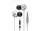 Workout Use Metallic Earbuds With Mic 3 . 5MM StereoPlug 32Ohm Impedance
