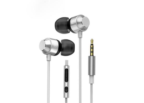 Buy cheap Workout Use Metal Earbuds With Mic 3 . 5MM StereoPlug 32Ohm Impedance from wholesalers
