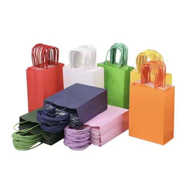HDPK 2022 Factory Customized Kraft Paper Bags With Personal Logo Shopping Gift