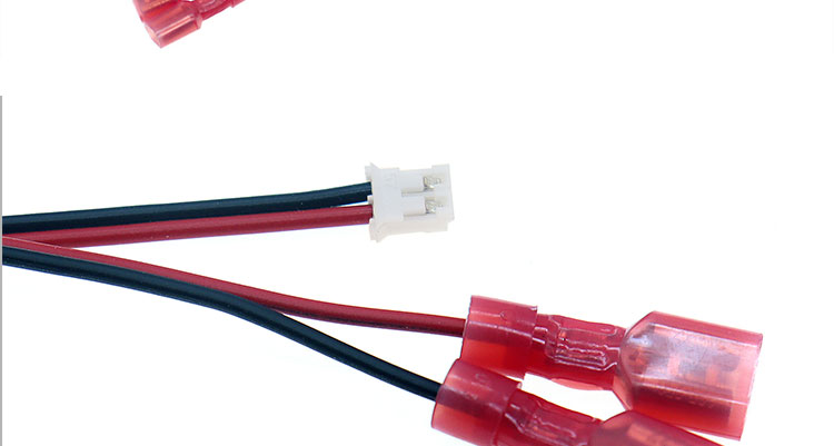 Custom JST PH SH ZH XH MX 2 3 4 5 6 7 8 Pin Connector to 6.3mm Spade Terminal Cable