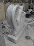Granite hand carved weep angel statue memorial monuments