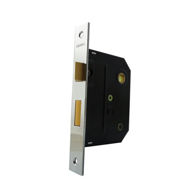 Buy cheap 2 Lever Chrome Mortice Door Lock Brass / Steel Material 57.2mm Backset Size For Bathroom from wholesalers