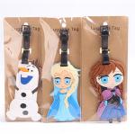 Custom wholesale cartoon soft pvc travel baggage bag/handbag tag/silicon rubber