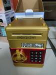 15x15x20cm Password Lock Piggy Bank ABS material golden blue color