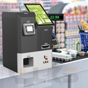 Buy cheap 10.1 inch Dual Screen Self Check Out Kiosk Cash Coin Handling Machine product