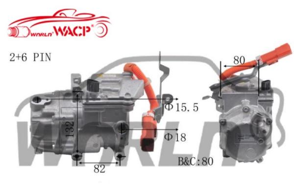 Buy cheap 042200082084 0422000621 Electric Car Ac Compressor For Toyota Prius For Lexus CT200H 1.8 WXHB004 from wholesalers