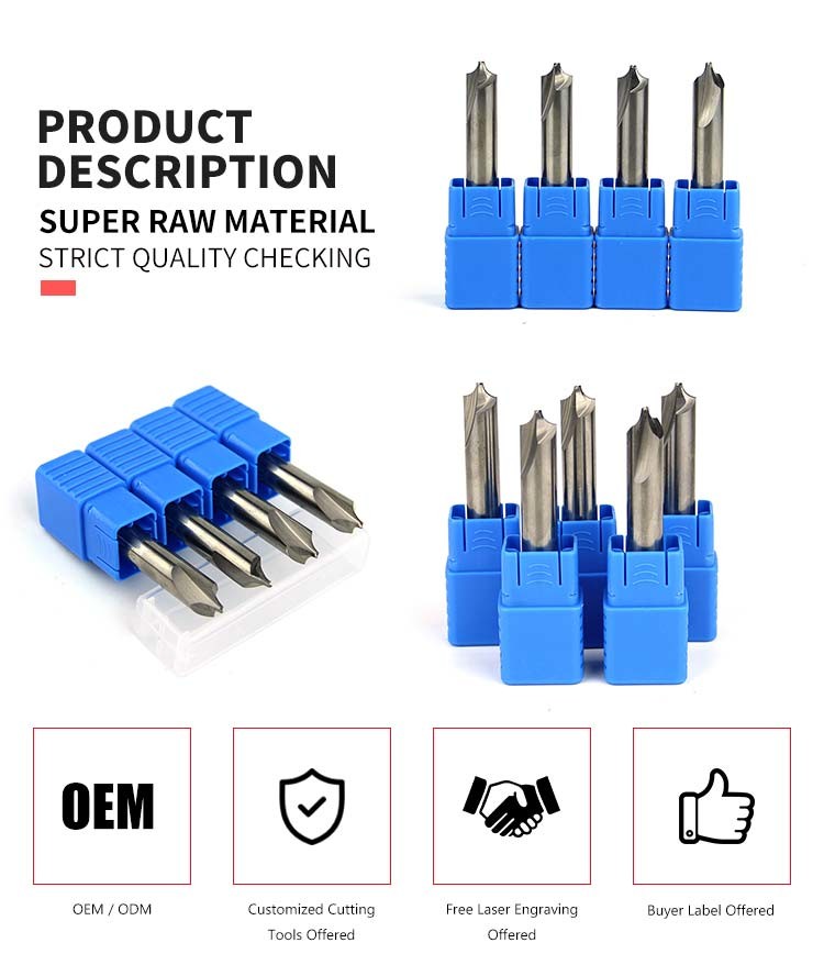 1/2" Radius 3 Flute 2 Flute Corner Radius End Mill For Aluminum Hss HRC50
