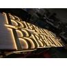 Buy cheap Golden LED Edge Lit Signs Electroplated Brass Finished UL CE RoHs Certified from wholesalers