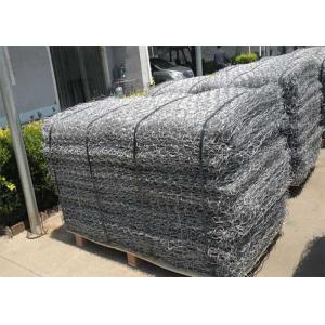 Galvanized 60x80mm Woven Gabion Baskets Fine Mesh Metals Gabion Baskets