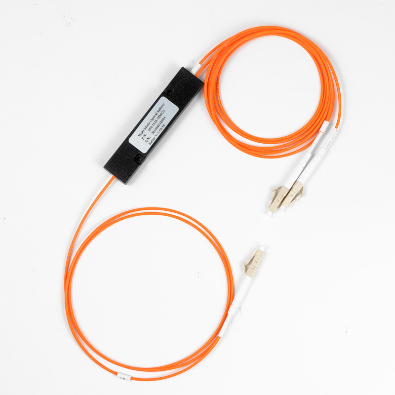 1x2 850nm 1310nm Multimode FBT Coupler Splitters 50 / 50 LC UPC Connector