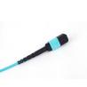 Buy cheap OEM ODM OM3 12 Core PVC Fiber Optic Cable MPO To MPO Male Aqua Fan Out from wholesalers