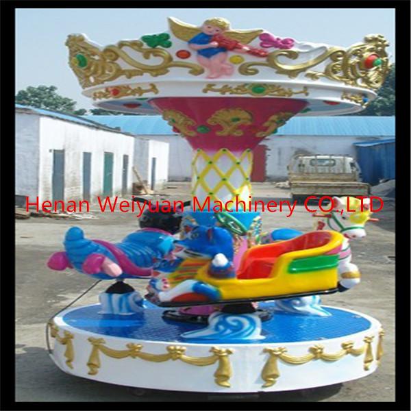 Buy cheap Mini fairground rides 3 people seats small carousel horses for sale from wholesalers