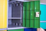 Colorful Employee Storage Lockers 4 Tier smart ABS Lockers for school or gym