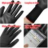 Buy cheap Lengthen Anti Static Gloves Polyester Black ESD PU Palm Coated from wholesalers