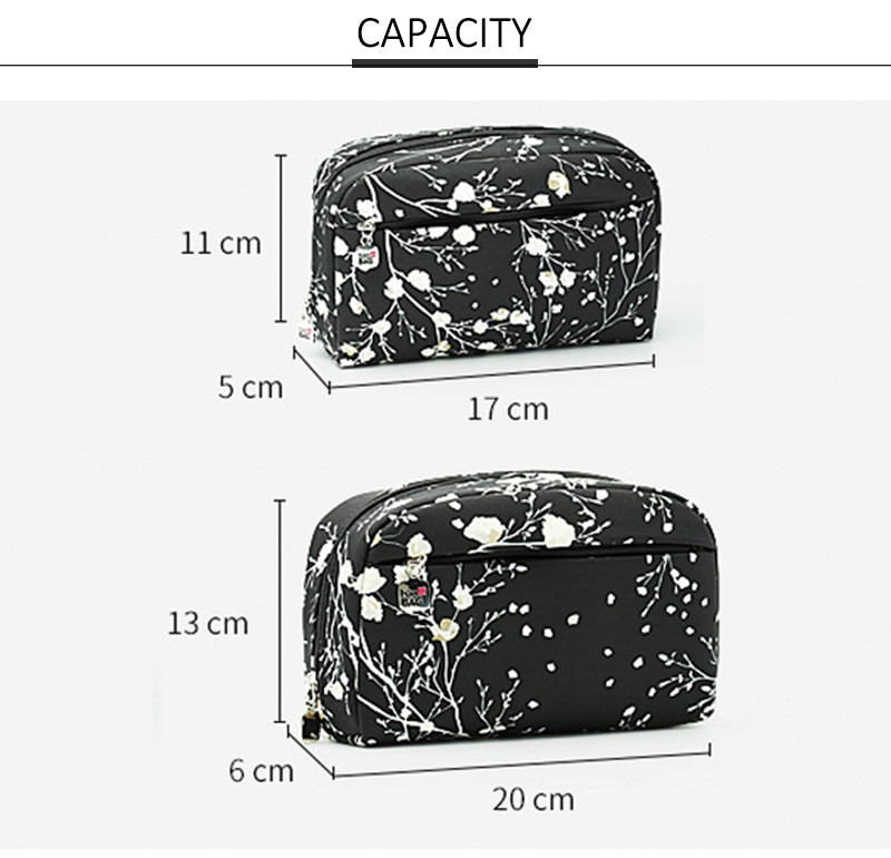 Digital Printing Polyester Canvas Cosmetic Brush Bag