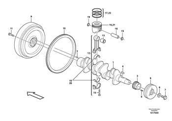 Buy cheap VOE15102066 Crankshaft Volvo.Heavy parts MC70B from wholesalers