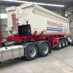 Powder Tipping Semi Trailer Powder Tank Transport Tipping Trailer Dump Trailer