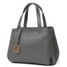 Buy cheap Full Grain Grey Leather Crossbody HandBag Purse With Zipper from wholesalers