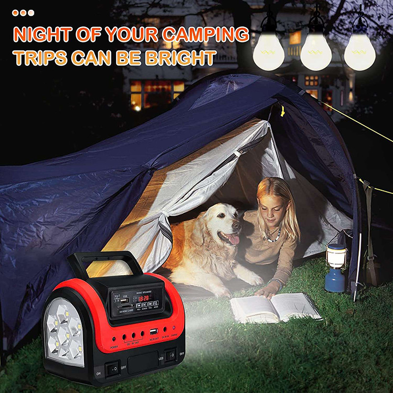 SRE-0603 Solar Led Camping Emergency Light Usb Recharge Bulb Set