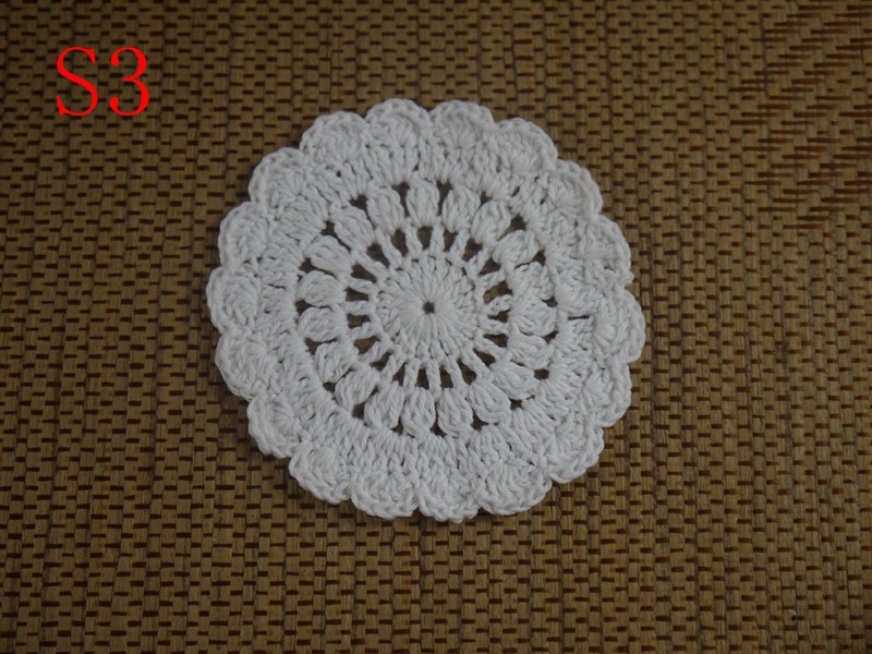Crochet dinner table mat fabric doilies cup pot pad lace doily, Handmade Crochet Tablecloth, Doily