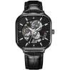 Buy cheap Automatic Mens Square Skeleton Watch Stainless Steel Strap Sapphire Mirror from wholesalers