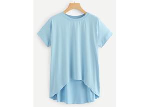 Wholesale Loose Blank Women's T - Shirts Short Sleeve Cotton Fabric / Casual Women's Tee from china suppliers