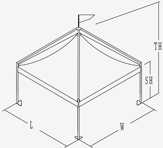 Promotional Outdoor Deluxe Steel Trade Show Event Canopy Hanging Tent Gazebo