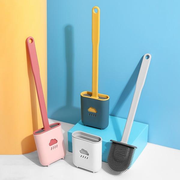 Buy cheap Cute Multi Color Houseware Plastic Products Silicone Toilet Brush With Holder from wholesalers