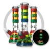 Buy cheap Luminouis Uv Coil Glass Bongs Heady High Quality 9mm Glass Tube Mixed Color Hookah from wholesalers