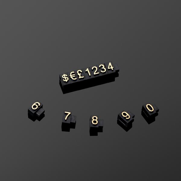 Buy cheap 5*3mm Flat Relief Digital Price Tag 170pcs per pack for jewellery watch from wholesalers
