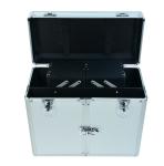 Silver Aluminum Hairdresser Trolley Case Aluminum Grooming Case With Trolly In