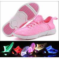 Buy cheap Pink Fiber Optic LED Shoes Full Screen Display Girls Light Up Sneakers product