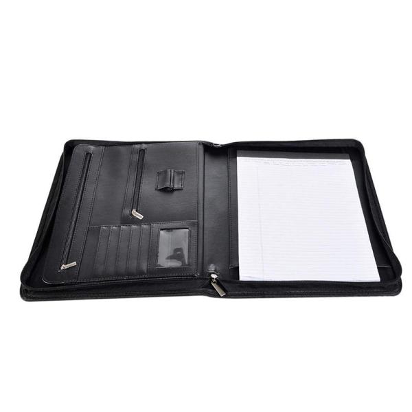 Buy cheap A4 Leatherette Business Portfolio Case , Zippered Leather Business Folio from wholesalers