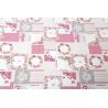 Buy cheap White And Pink Printed Quilt Set 100 Percents Cotton For Household Bedroom from wholesalers