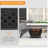Buy cheap Black Cover Metal Wood Burning Fire Pit for Outdoor Patio Backyard Garden Bonfire Camping from wholesalers