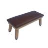 Buy cheap Hand Made Industrial Genuine Leather Bar Bench Long Leather Foot Bench from wholesalers