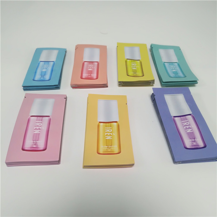Aluminum Foil Cosmetic Facial Packaging Bag Printed 3 Sides Seal Mask Packet Eye Mask Packaging