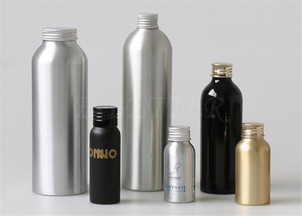 Quality Silver Aluminum Cosmetic Bottles 100ml Cosmetic Packaging Polished for sale