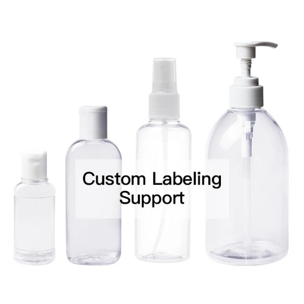 Buy cheap 60ml Flip Cap Small Sanitizer Bottles / Clear Hand Sanitizer Bottles from wholesalers