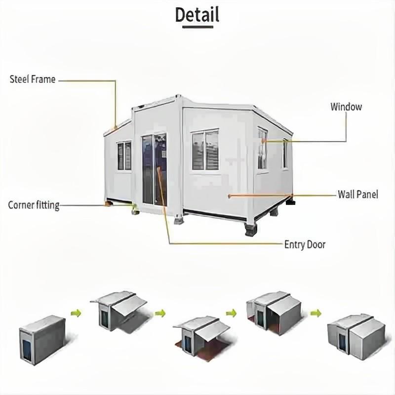 Online Technical Support 20ft 40ft Luxury Home 2 Bedroom Living Expandable Container