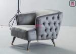 Leisure Sofa Hotel Restaurant Chairs , Wood Frame Hotel Wing Chair With Armrest