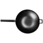 Even Heat Flat Bottom Cast Iron Wok 12.5inch PFOA Free Frying Pan With 19.5cm