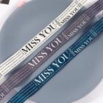 25mmx50y Cake Packing Satin Ribbon Printed Miss You Gift Wrap Ribbon