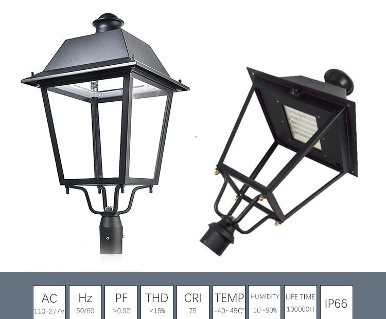 Hot Sales Antique High Lumens Super Brightness Post Top Lantern Led Garden Spot Light