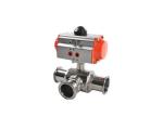Buy cheap Stainless Steel Sanitary Control Valves , Pneumatic Actuated Ball Valve Welded Connection Type from wholesalers