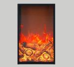 Air Conditioner Matel Plastic Electric Fireplace Brown Comfortable Home Color