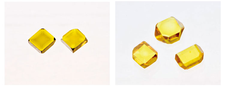 Yellow Single Crystal Diamond Plates Crystal diamond cutting tools Diamond