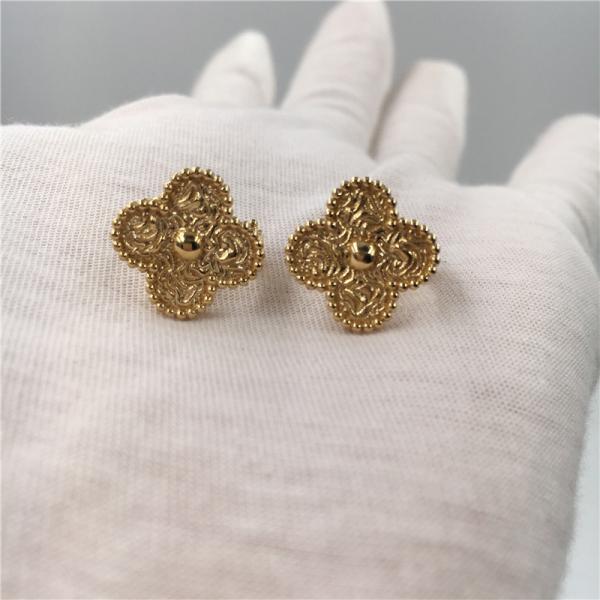 Buy cheap Van Cleef Vintage Alhambra Earrings , 18K Yellow Gold Van Cleef Mini Alhambra Earrings from wholesalers