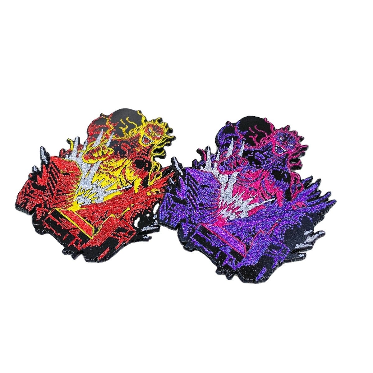 Dyed Black Metal Custom Lapel Pins UV Printing Cartoon Enamel Pins